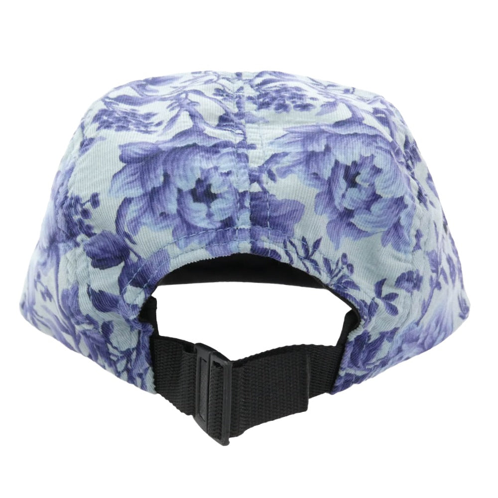 Supreme シュプリーム 12AW Liberty Pinwale Cord w/ Leather Visor Camp Cap リバティ コーデュロイ レザー キャンプ キャップ 帽子 パープル パープル系 ブラック系【極上美品】【中古】