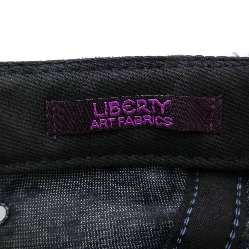 Supreme シュプリーム 12AW Liberty Pinwale Cord w/ Leather Visor Camp Cap リバティ コーデュロイ レザー キャンプ キャップ 帽子 パープル パープル系 ブラック系【極上美品】【中古】