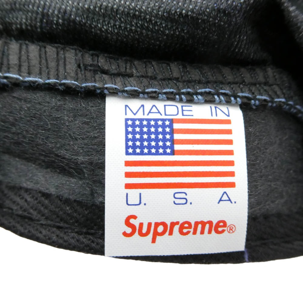 Supreme シュプリーム 12AW Liberty Pinwale Cord w/ Leather Visor Camp Cap リバティ コーデュロイ レザー キャンプ キャップ 帽子 パープル パープル系 ブラック系【極上美品】【中古】