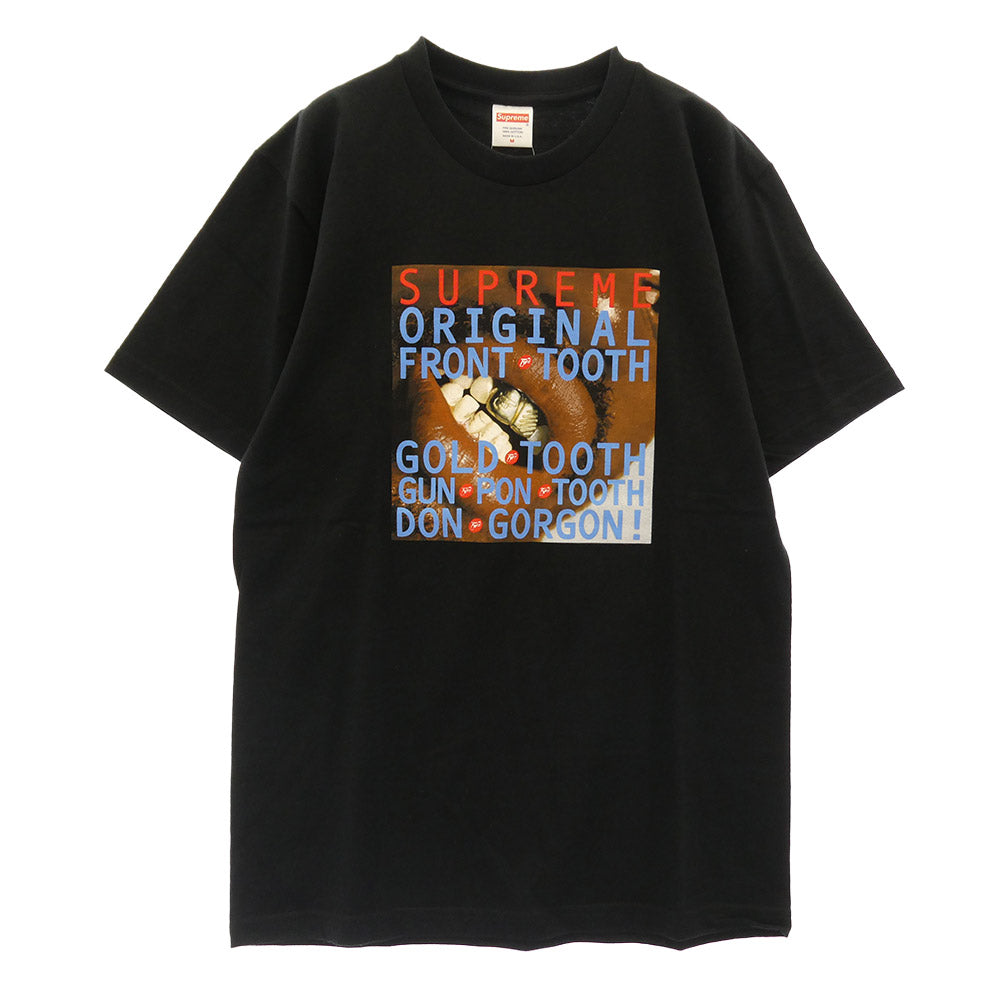 Supreme シュプリーム 15SS Gold Tooth Tee ゴールド トゥース ティー プリント 半袖 Tシャツ カットソー ブラック系 M【新古品】【未使用】【中古】
