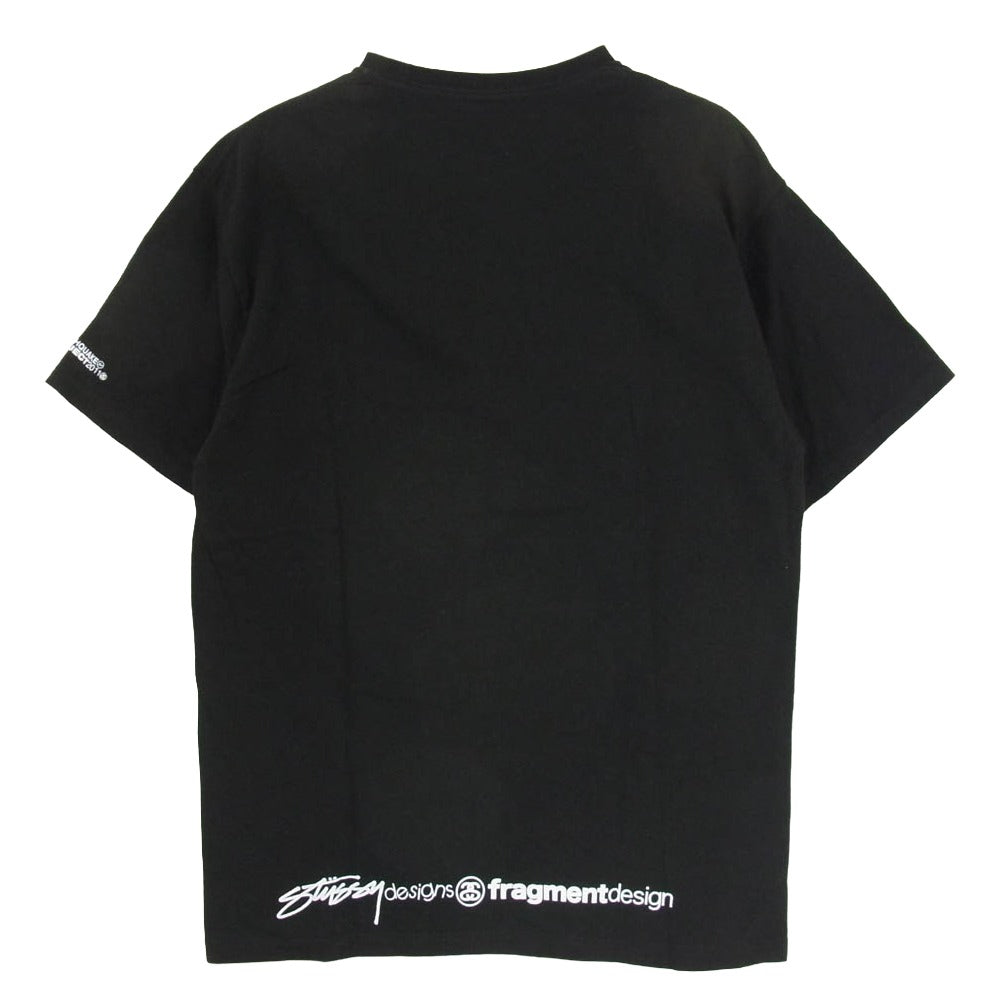 STUSSY ステューシー × fragment フラグメント 2011復興支援チャリティー ONE WORLD ONE LOVE ONE HEART Tシャツ 半袖 カットソー ブラック系 L【美品】【中古】