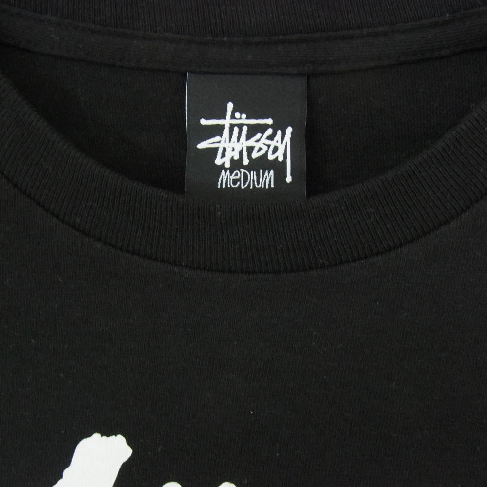STUSSY ステューシー × fragment フラグメント 2011復興支援チャリティー ONE WORLD ONE LOVE ONE HEART Tシャツ 半袖 カットソー ブラック系 L【美品】【中古】