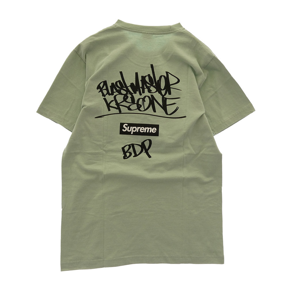 Supreme シュプリーム 14AW x Boogie Down Productions All Means Tee ブギー ダウン プロダクションズ オール ミーンズ プリント 半袖 Tシャツ カットソー グリーン系 M【新古品】【未使用】【中古】