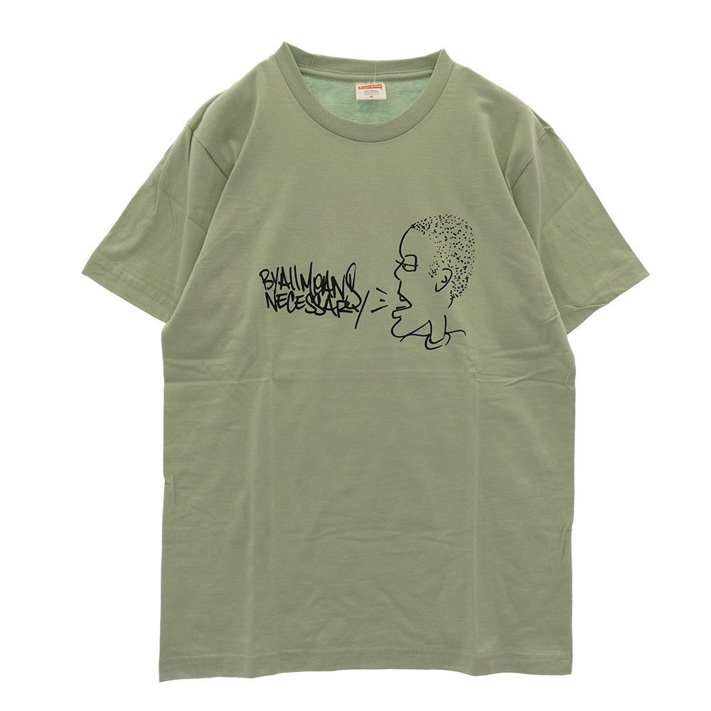 Supreme シュプリーム 14AW x Boogie Down Productions All Means Tee ブギー ダウン プロダクションズ オール ミーンズ プリント 半袖 Tシャツ カットソー グリーン系 M【新古品】【未使用】【中古】