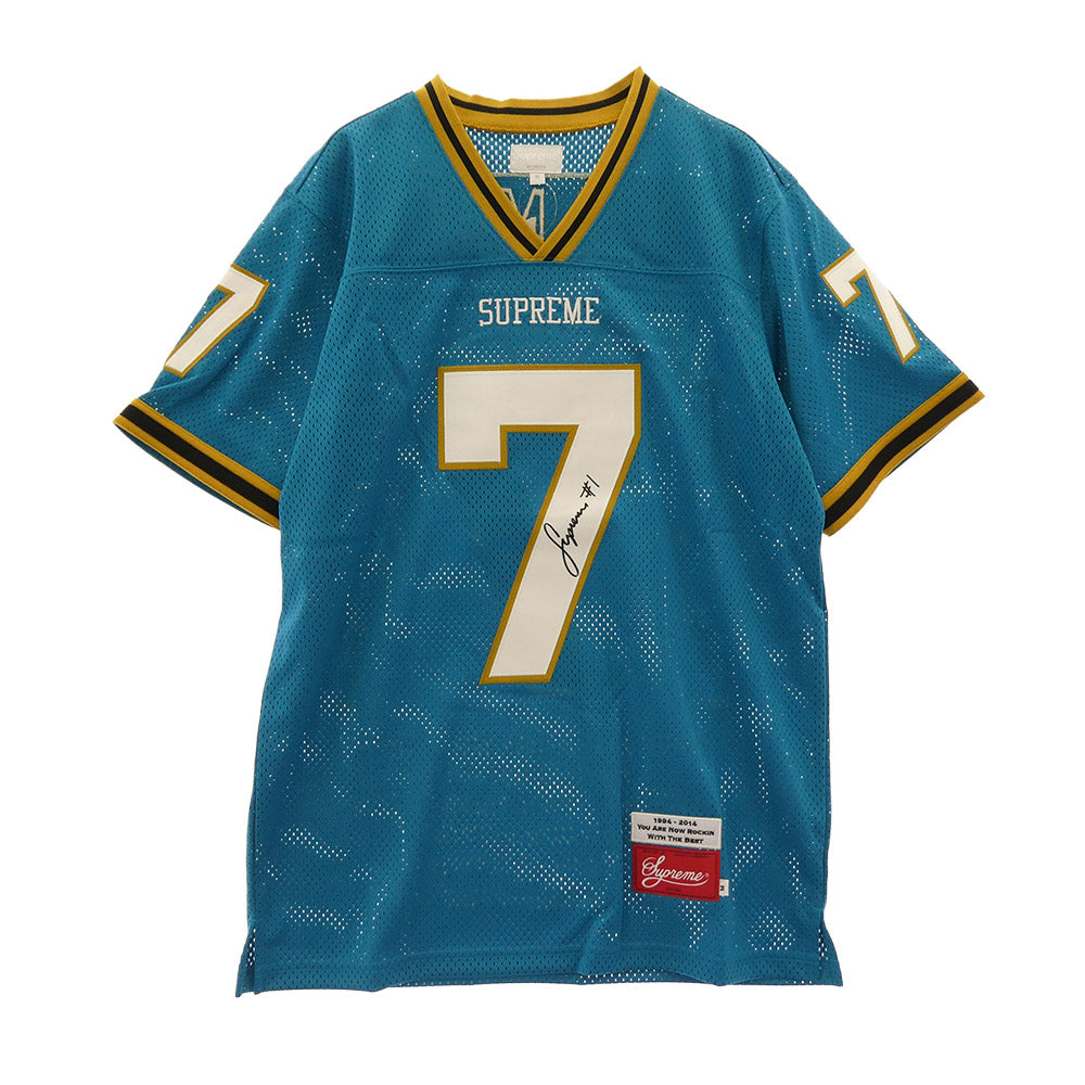 Supreme シュプリーム 14AW Hail Mary Football Top ヘイル メアリー メッシュ フットボール トップ 半袖 Ｔシャツ ブルー系 M【新古品】【未使用】【中古】