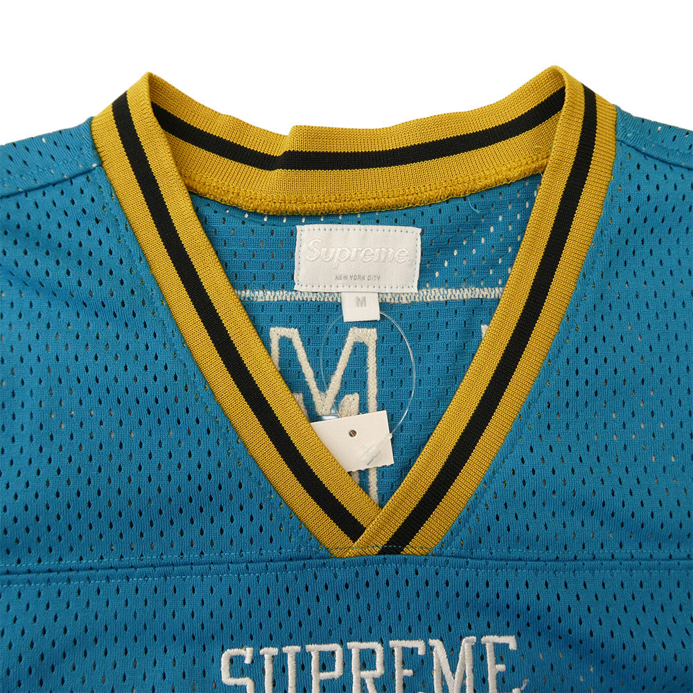 Supreme シュプリーム 14AW Hail Mary Football Top ヘイル メアリー メッシュ フットボール トップ 半袖 Ｔシャツ ブルー系 M【新古品】【未使用】【中古】