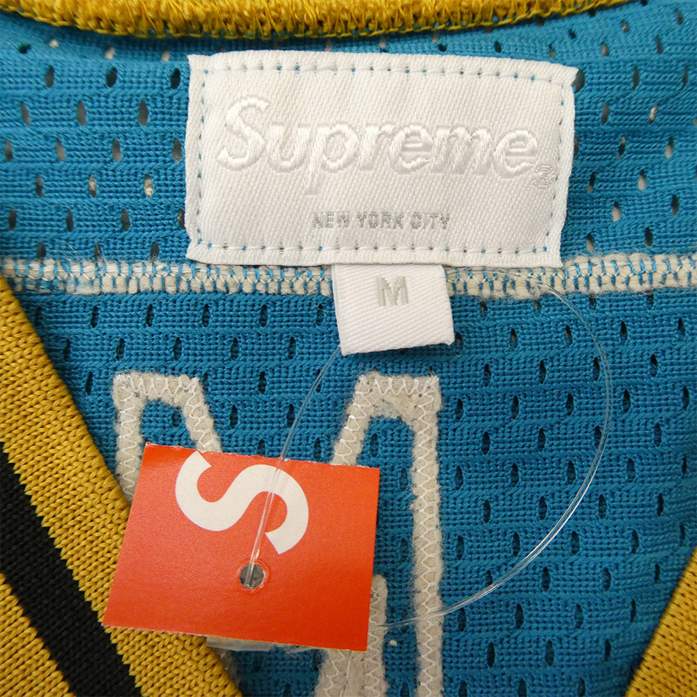 Supreme シュプリーム 14AW Hail Mary Football Top ヘイル メアリー メッシュ フットボール トップ 半袖 Ｔシャツ ブルー系 M【新古品】【未使用】【中古】