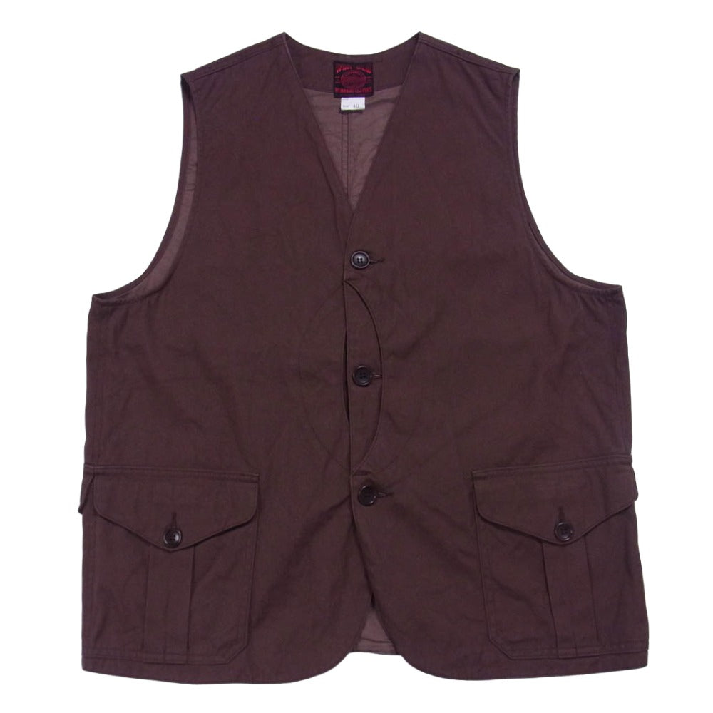 ワーカーズ クルーザー ベスト ブラウン系 40【中古】