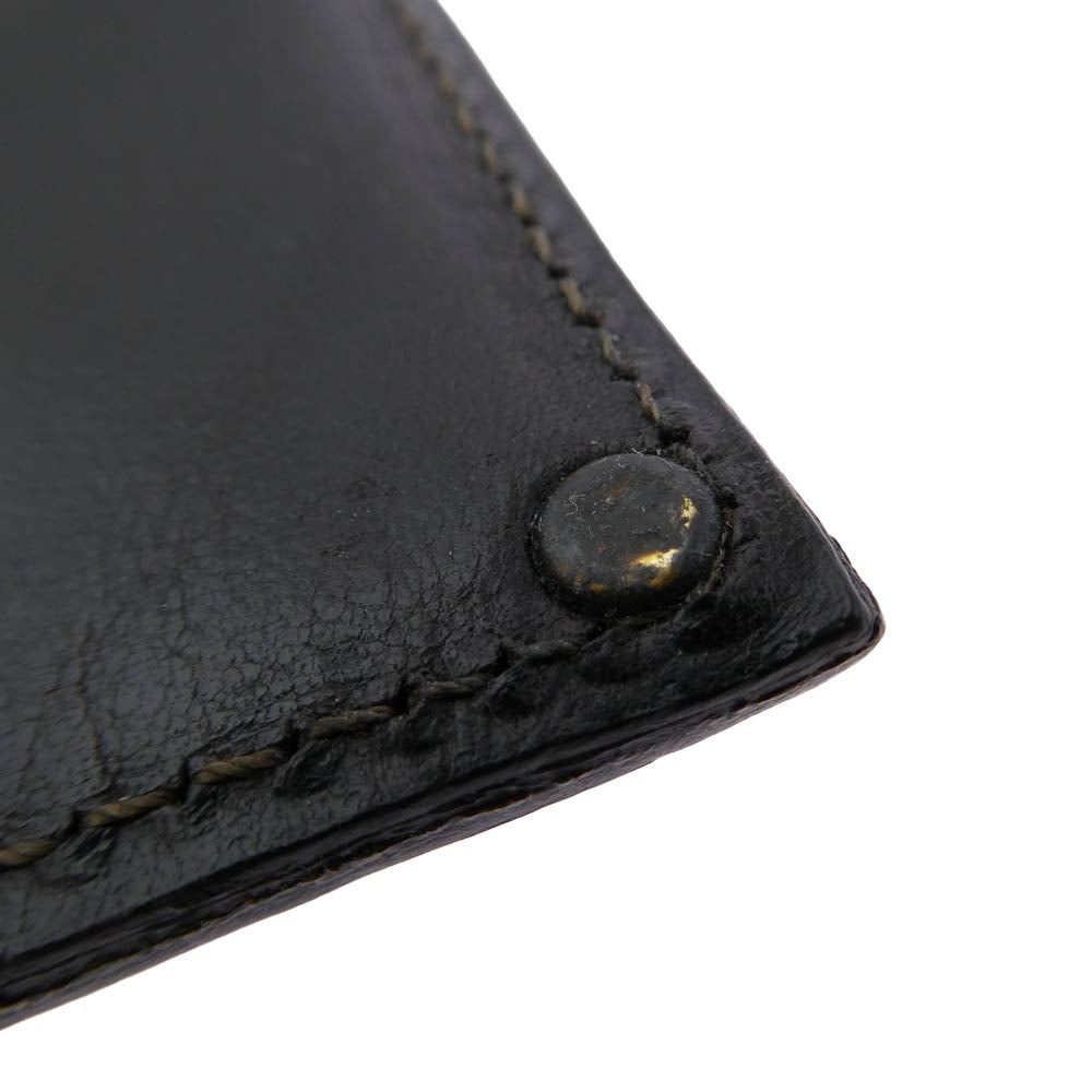 RRL ダブルアールエル イタリア製 カードケース 名刺入れ ダークブラウン系 ブラウン系【中古】