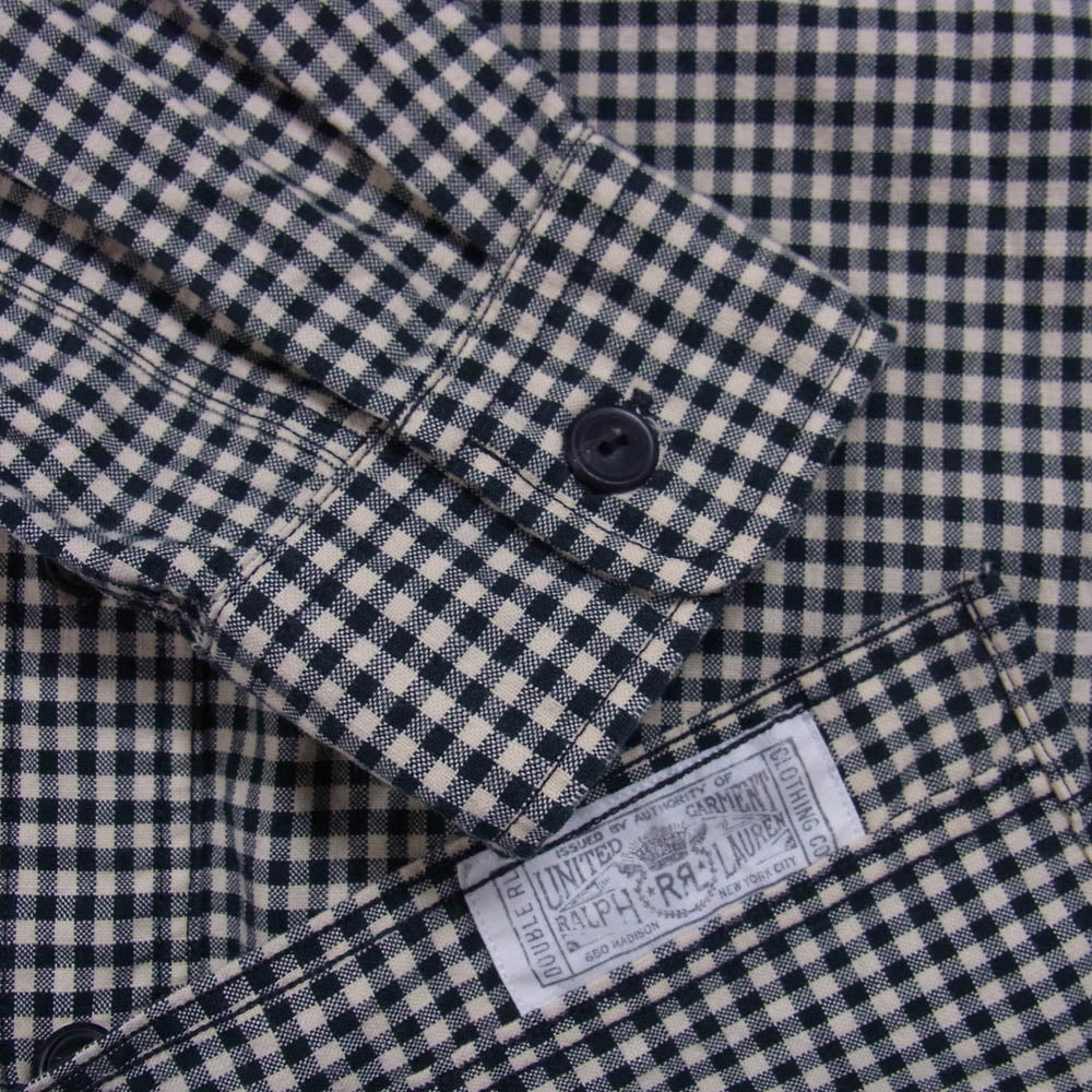 RRL ダブルアールエル ギンガムチェック 長袖 シャツ ブラック系 M【中古】