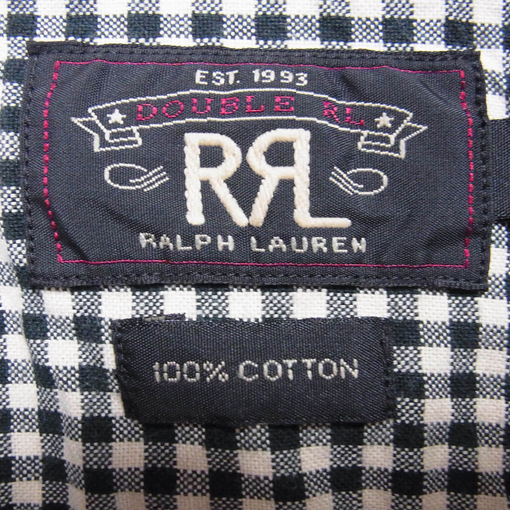 RRL ダブルアールエル ギンガムチェック 長袖 シャツ ブラック系 M【中古】