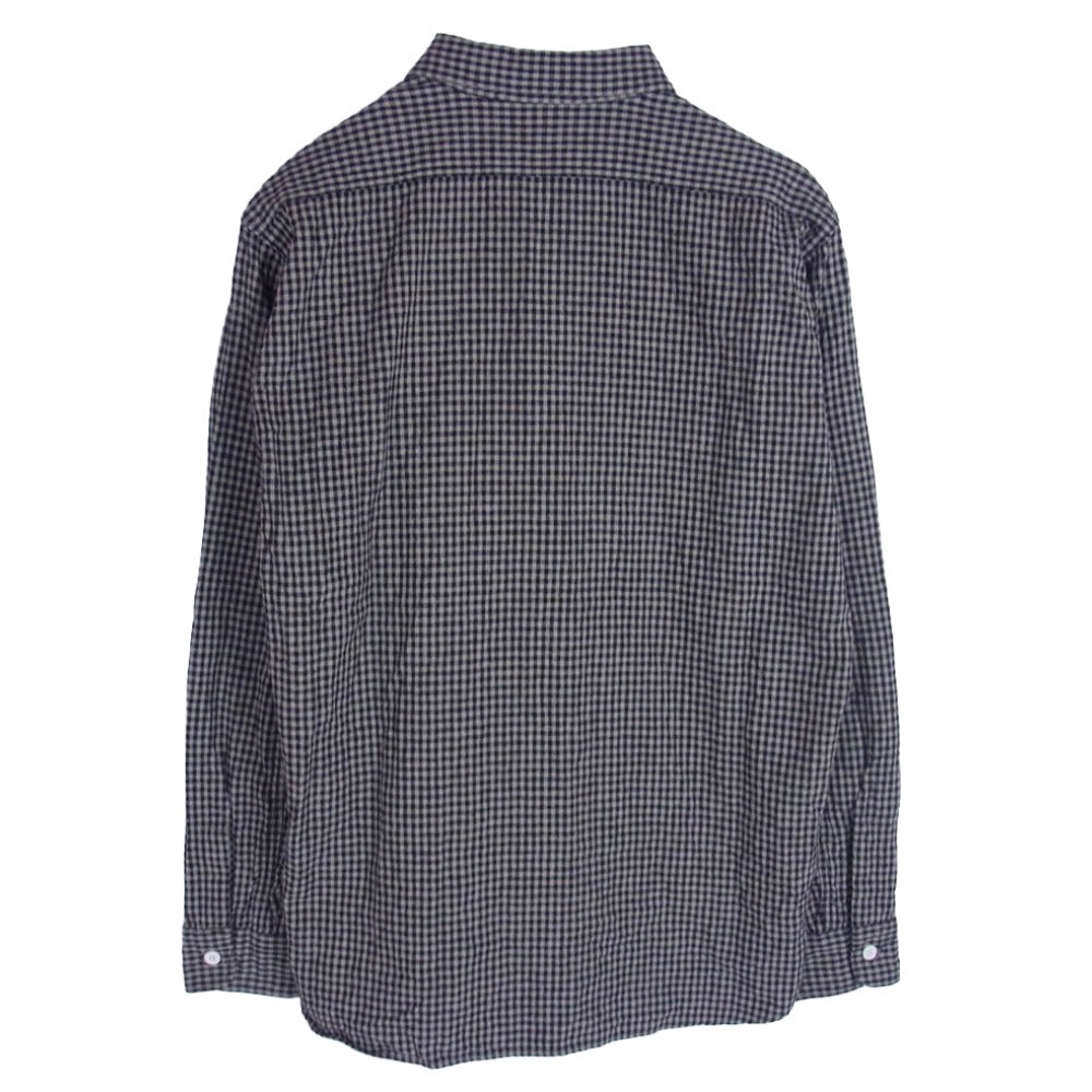 WAREHOUSE ウエアハウス DUCK DIGGER ダックディガー シアサッカー 長袖 ギンガム チェック シャツ ブラック系 42【中古】