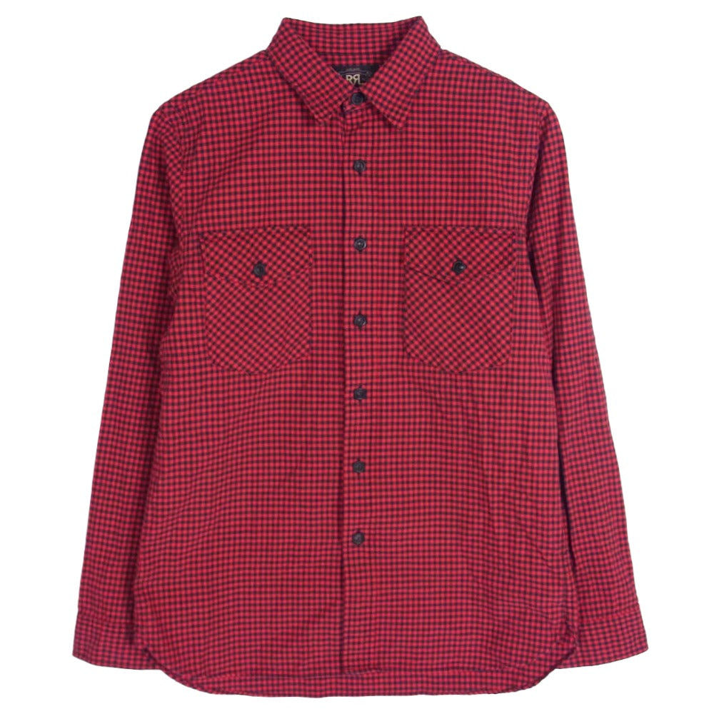 RRL ダブルアールエル ギンガムチェック 長袖 シャツ ブラック系 M