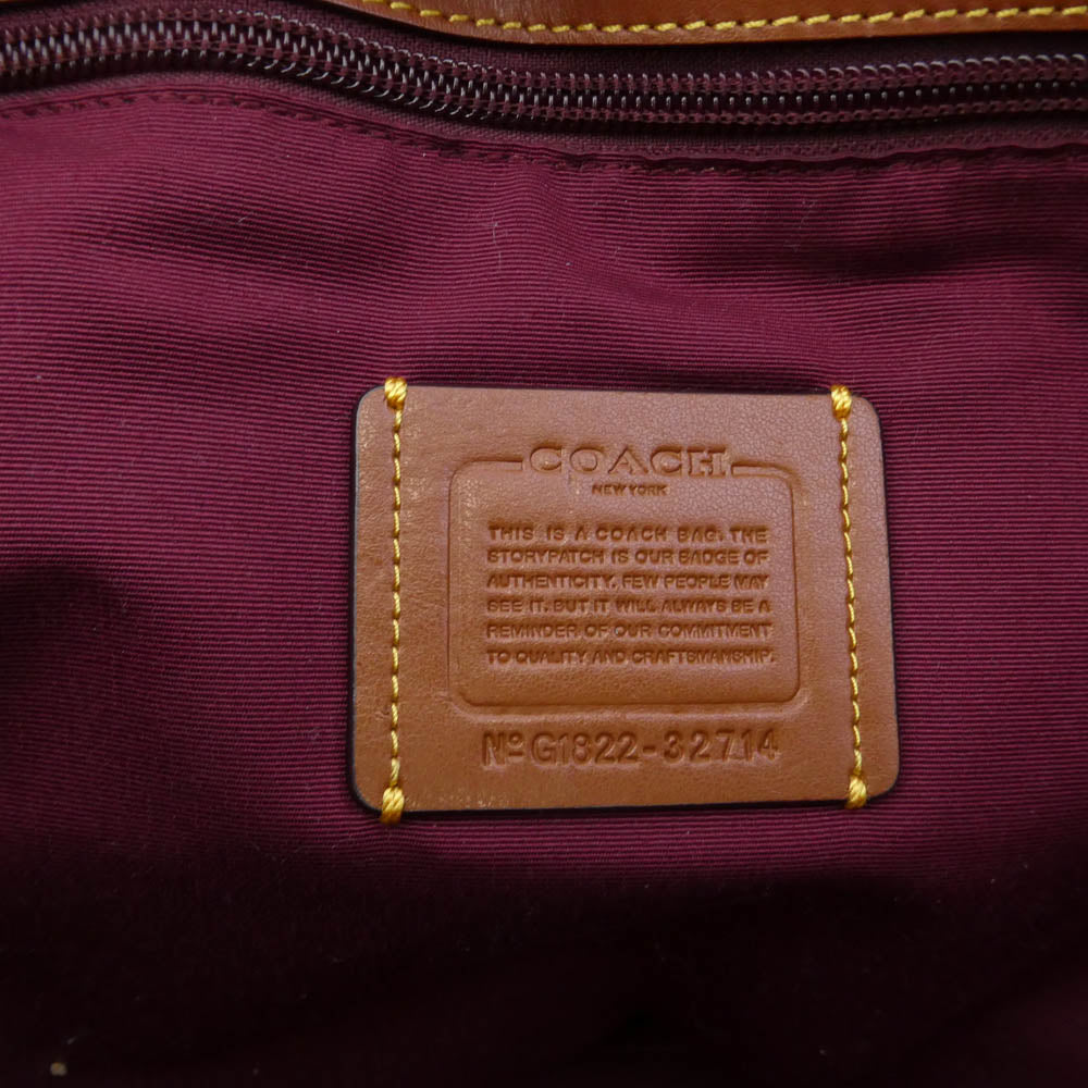COACH コーチ 32714 シグネチャー PVC トート バッグ ブラウン系【中古】