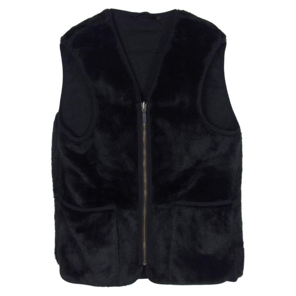 Barbour バブアー 232MLI0035 SL Fur Liner アクリルファーライナー フロントジップ ファー ライナー ベスト スリム フィット ブラック系 36【美品】【中古】