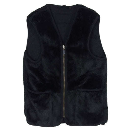 Barbour バブアー 232MLI0035 SL Fur Liner アクリルファーライナー フロントジップ ファー ライナー ベスト スリム フィット ブラック系 36【美品】【中古】