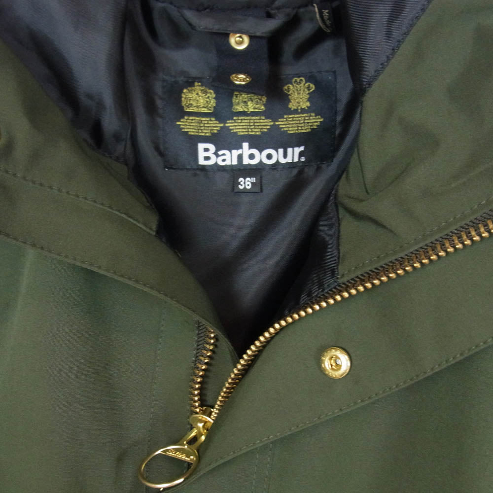 Barbour バブアー MCA0635SG × EDIFICE エディフィス 別注 EX HOODED BEDALE SL 2LAYER フーデッド ビデイル SL ノンワックス２レイヤー ジャケット カーキ系 36【中古】