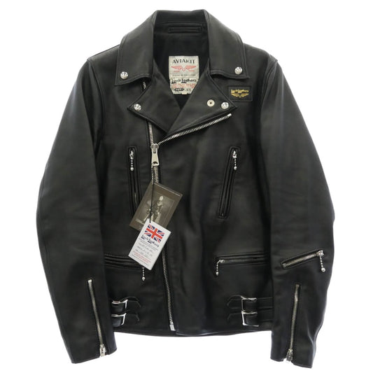 Lewis Leathers ルイスレザー 391T LIGHTNING TIGHT FIT ラットランドシープ ライトニング タイトフィット ライダース ジャケット スクエアパッチ ブラック系 36【中古】