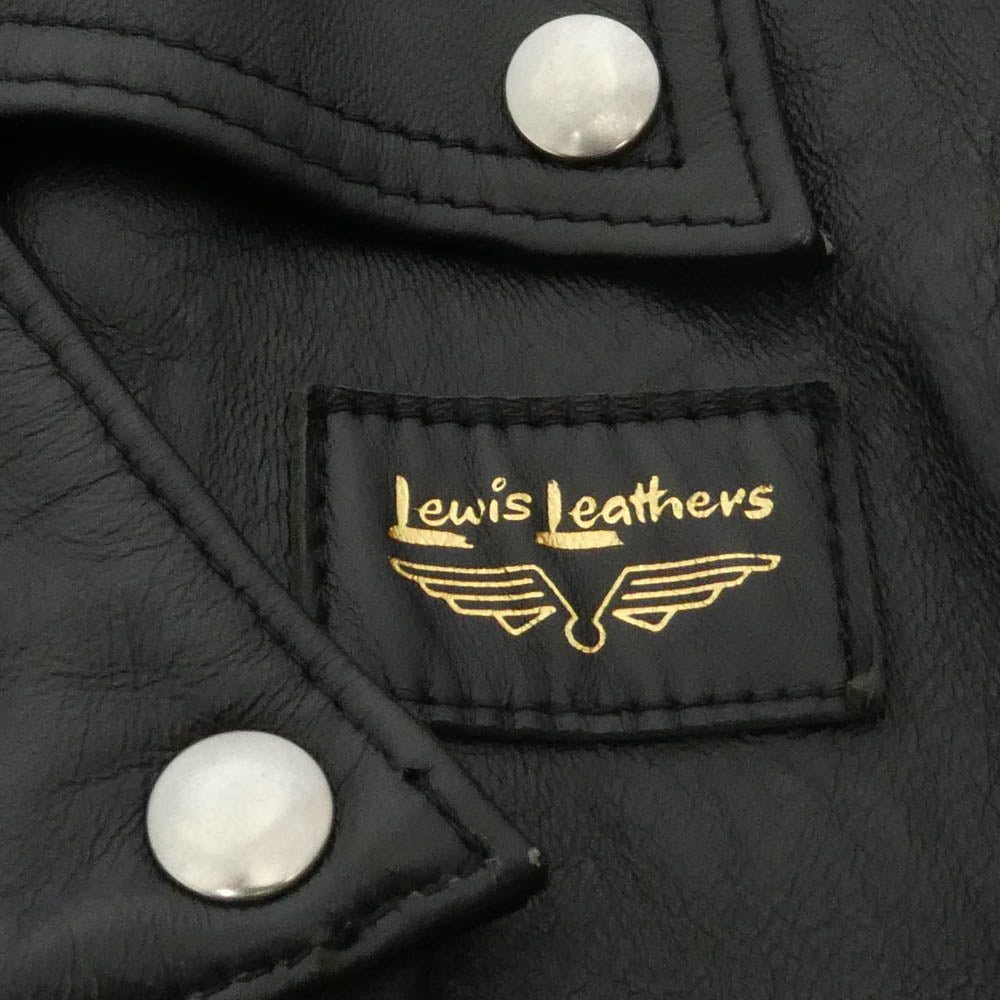 Lewis Leathers ルイスレザー 391T LIGHTNING TIGHT FIT ラットランドシープ ライトニング タイトフィット ライダース ジャケット スクエアパッチ ブラック系 36【中古】