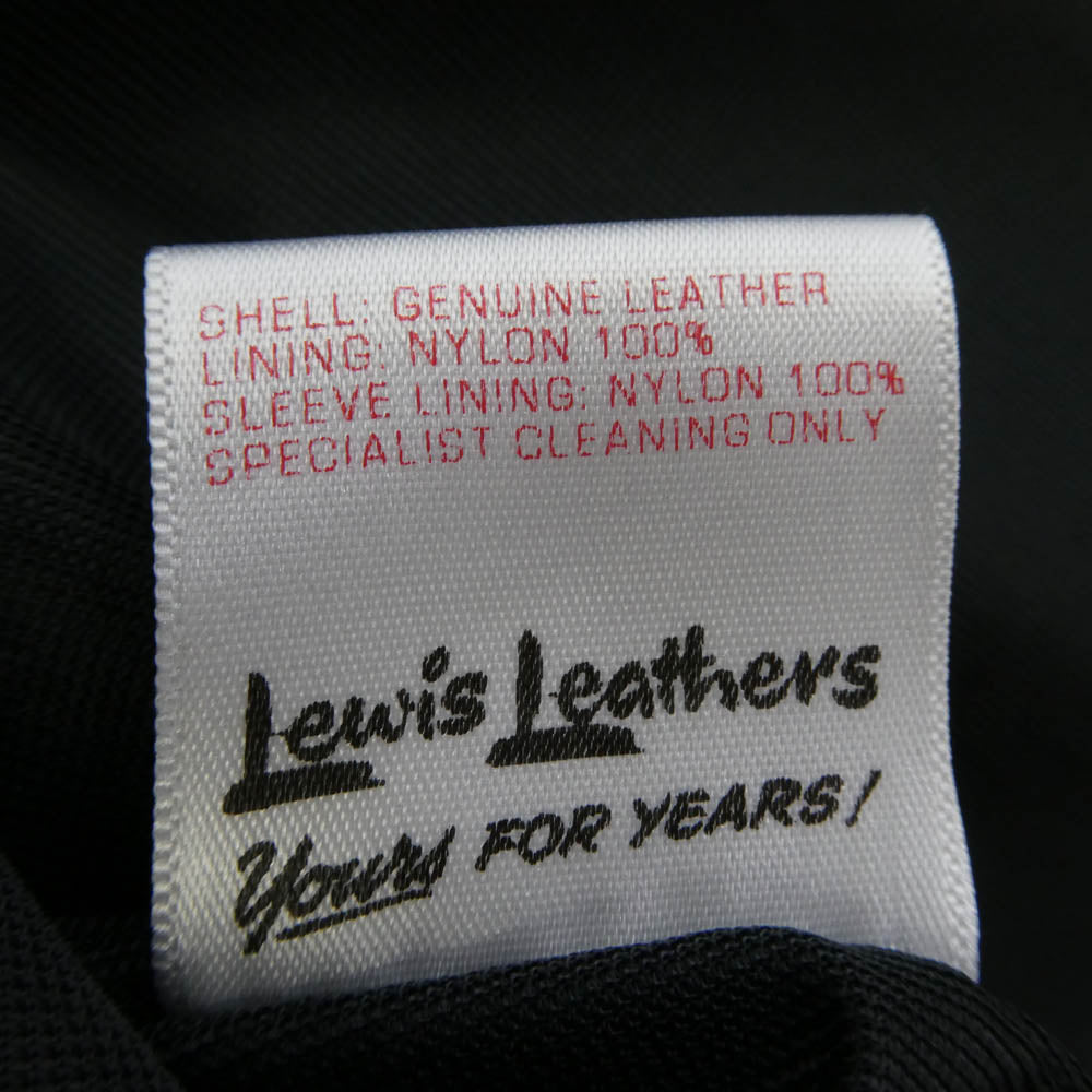 Lewis Leathers ルイスレザー 391T LIGHTNING TIGHT FIT ラットランドシープ ライトニング タイトフィット ライダース ジャケット スクエアパッチ ブラック系 36【中古】