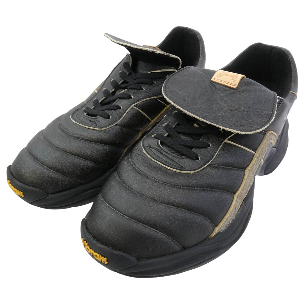 glamb グラム レザー スニーカー ブラック系 ベージュ系【中古】