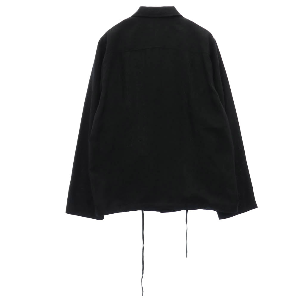 ato アトウ 24SS AM24A-S01 SLUB YARN SHIRTS-BLOUSON スラブ ヤーン シャツ ブルゾン ジャケット ブラック系 48【中古】