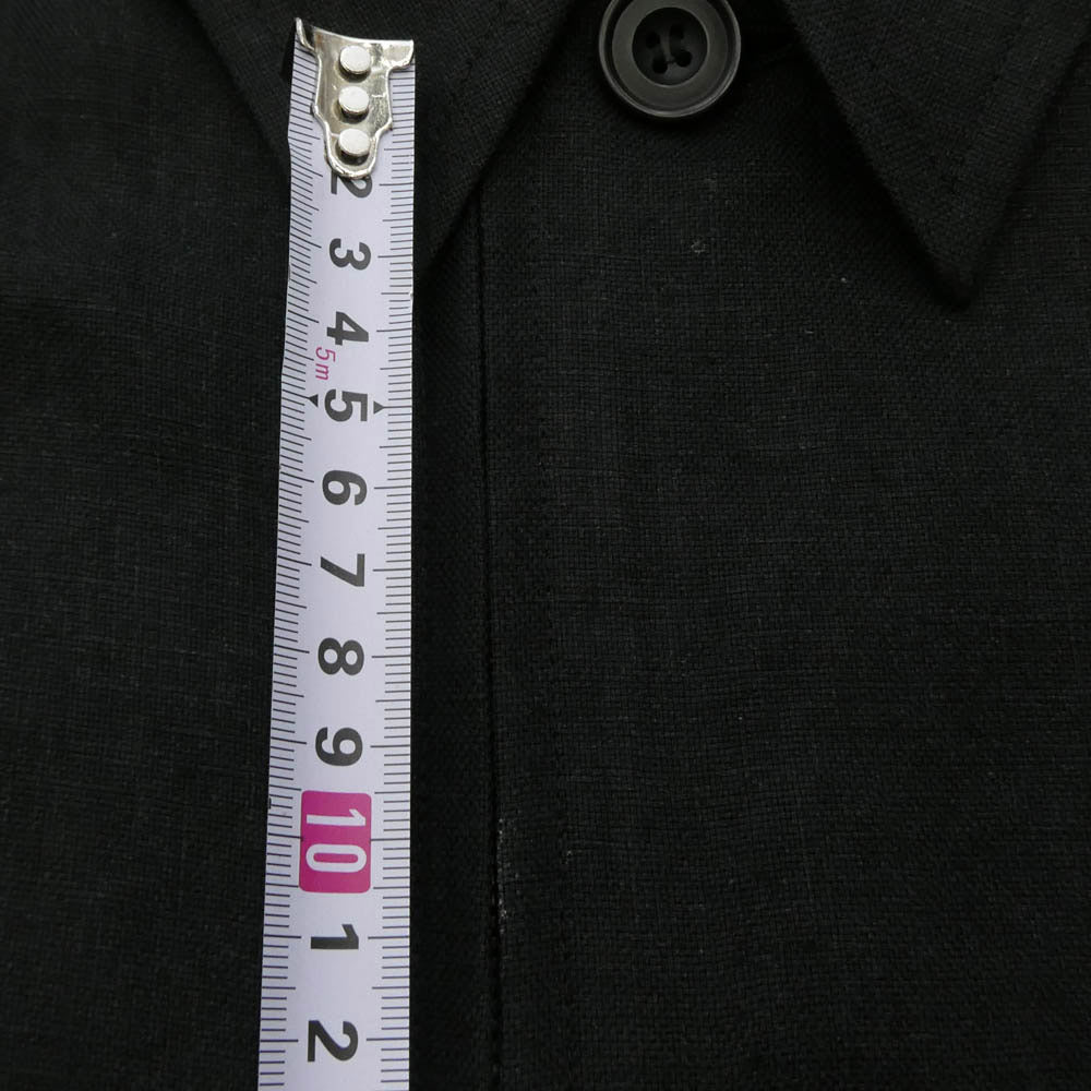 ato アトウ 24SS AM24A-S01 SLUB YARN SHIRTS-BLOUSON スラブ ヤーン シャツ ブルゾン ジャケット ブラック系 48【中古】