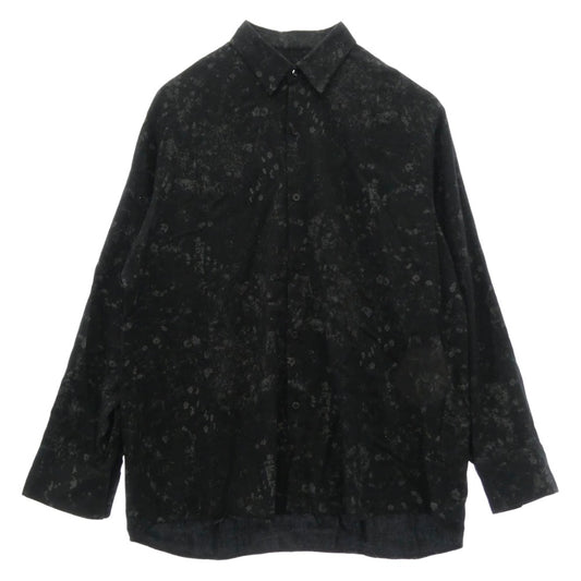 LAD MUSICIAN ラッドミュージシャン 2125-163 SMALL FLOUR BIG SHIRT スモール フラワー ビッグ シャツ ブラック系 44【中古】
