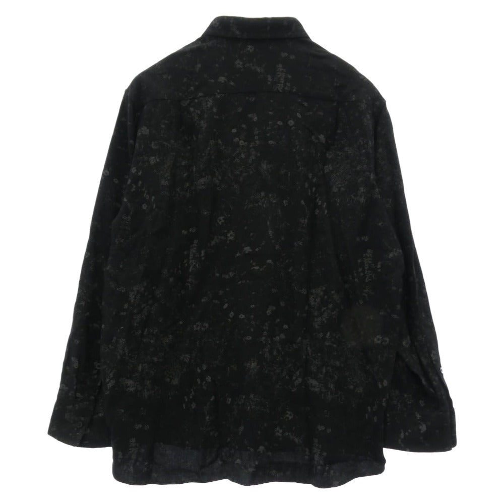 LAD MUSICIAN ラッドミュージシャン 2125-163 SMALL FLOUR BIG SHIRT スモール フラワー ビッグ シャツ ブラック系 44【中古】