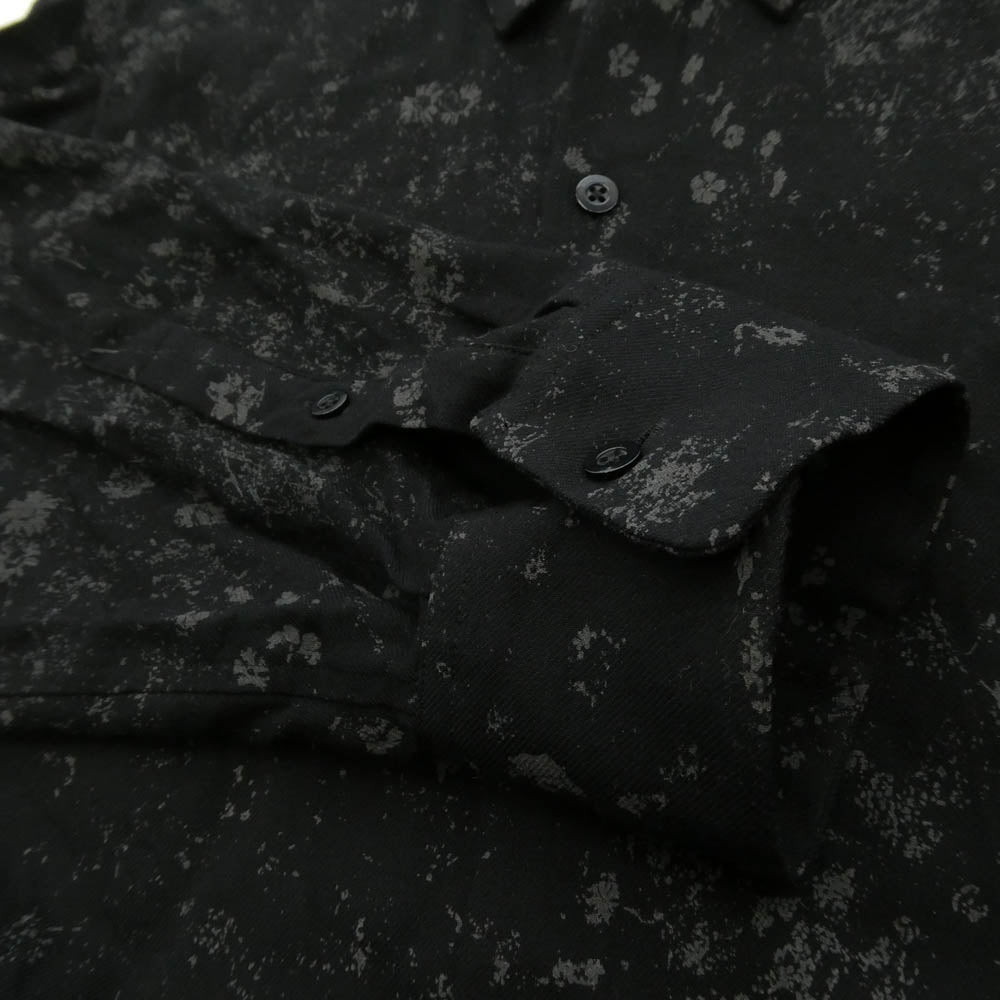 LAD MUSICIAN ラッドミュージシャン 2125-163 SMALL FLOUR BIG SHIRT スモール フラワー ビッグ シャツ ブラック系 44【中古】