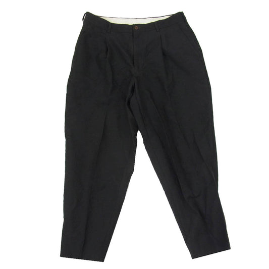 COMME des GARCONS HOMME PLUS コムデギャルソンオムプリュス 23SS PK-P046 ポリ縮絨 タック スラックス パンツ ブラック系 L【中古】