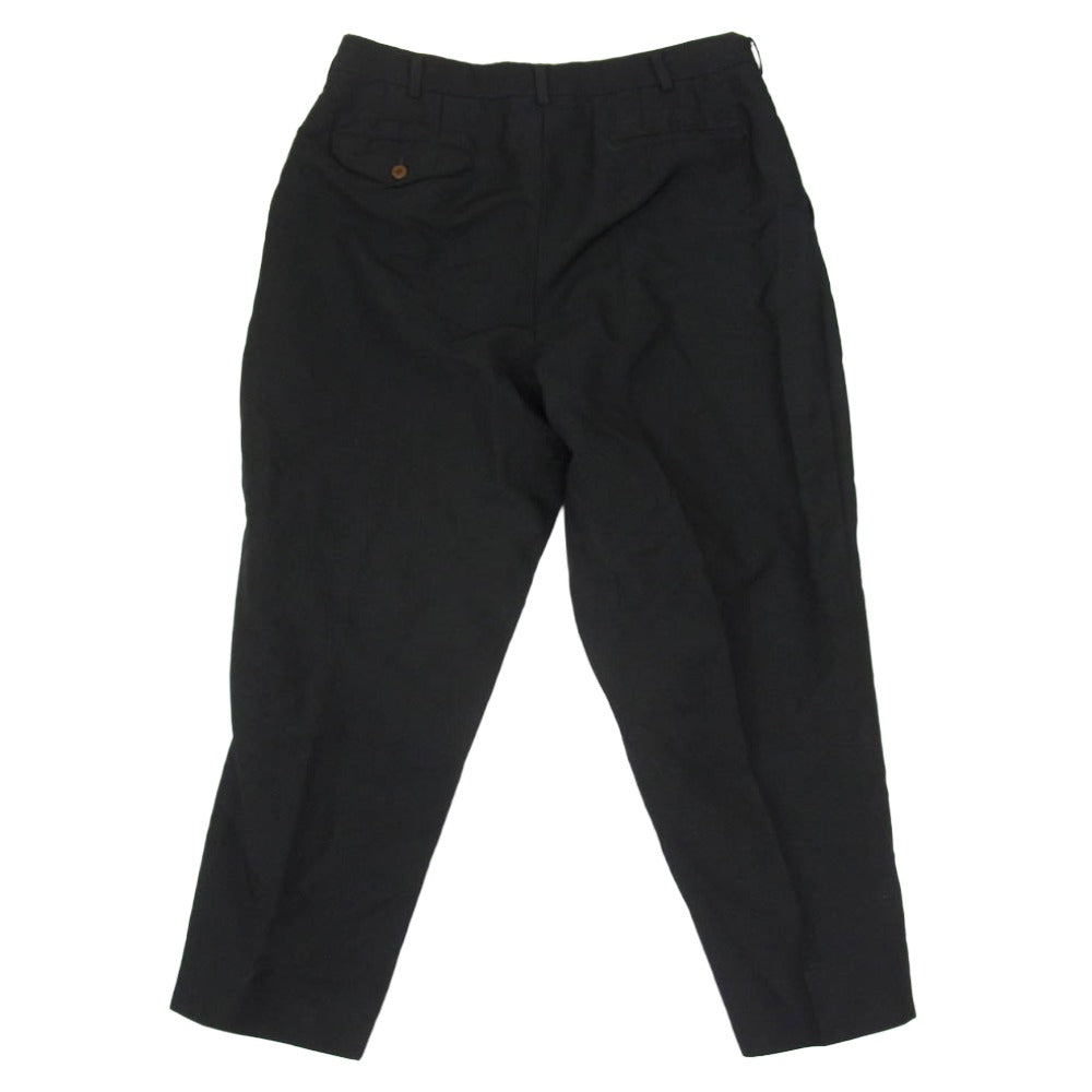 COMME des GARCONS HOMME PLUS コムデギャルソンオムプリュス 23SS PK-P046 ポリ縮絨 タック スラックス パンツ ブラック系 L【中古】