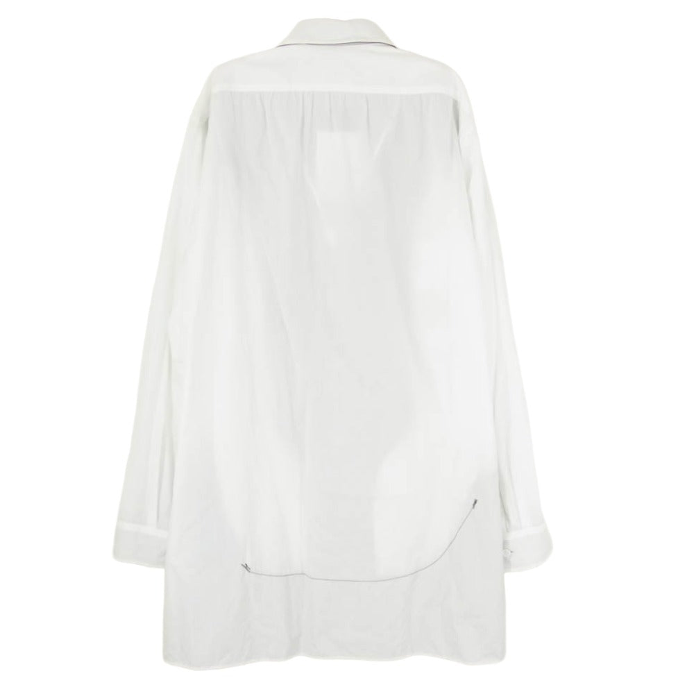 Yohji Yamamoto POUR HOMME ヨウジヤマモトプールオム 23AW HJ-B73-515 power of the WHITE shirt パワー オブ ザ ホワイトシャツ リバーシブル 白黒使いスペアカラー ブラウス 長袖 シャツ ブラック系 サイズ表記無【中古】