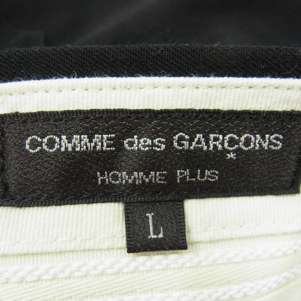COMME des GARCONS HOMME PLUS コムデギャルソンオムプリュス 24SS PM-P046 ウールギャバ ドッキング ショート パンツ ショーツ ブラック系 L【中古】