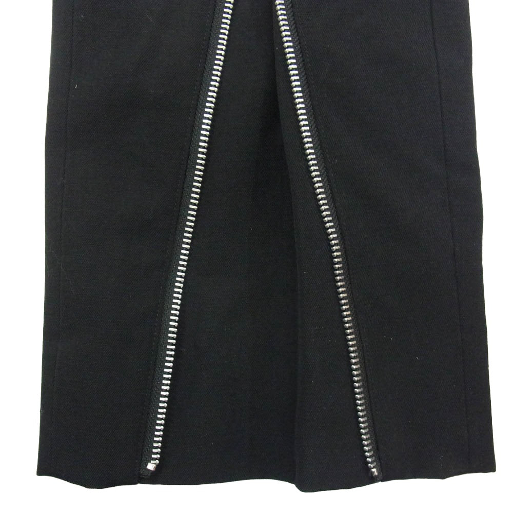 COMME des GARCONS HOMME PLUS コムデギャルソンオムプリュス 23SS PK-P027 リネン混 ウール ジップ スラックス パンツ ブラック系 M【中古】