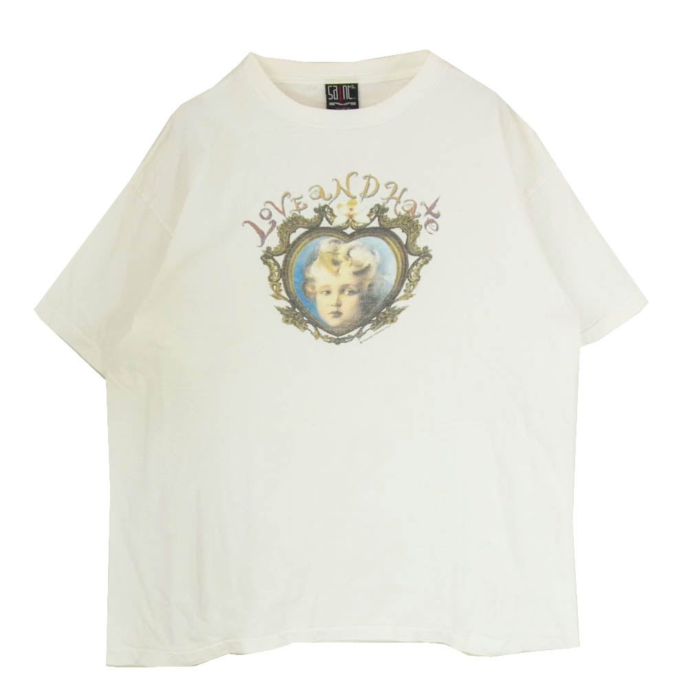SAINT MICHAEL セントマイケル 22AW SM-A22-0000-006 SS TEE BABY ヴィンテージ加工 プリント Tシャツ 半袖カットソー オフホワイト系 XXL【中古】