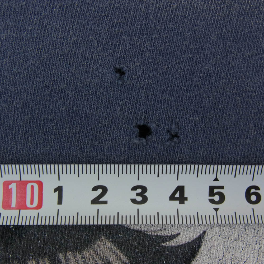 SAINT MICHAEL セントマイケル 24AW SM-YS1-0000-C29 SAINT Mxxxxxx × PLUTO プルートゥ ヴィンテージ加工 プリント Tシャツ 半袖カットソー ネイビー系 XL【中古】