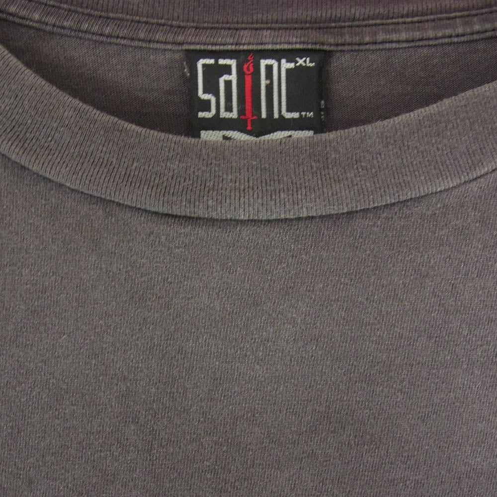 SAINT MICHAEL セントマイケル 22SS SM-S22-0000-029 SAINT Mxxxxxx LS TEE RUNNING グラフィックプリント 長袖カットソー グレー系 XL【中古】