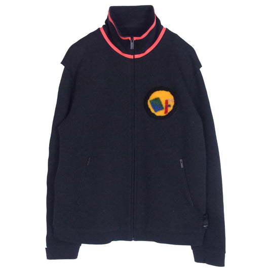 FENDI フェンディ 17AW FY0848 SJQ ワッペンデザイン サイドライン トラックジャケット ブラック系 52【中古】