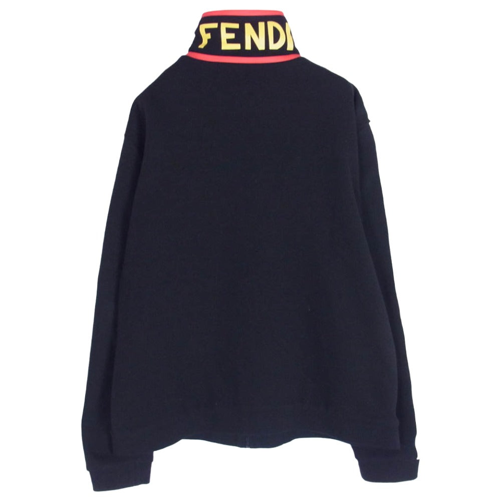 FENDI フェンディ 17AW FY0848 SJQ ワッペンデザイン サイドライン トラックジャケット ブラック系 52【中古】