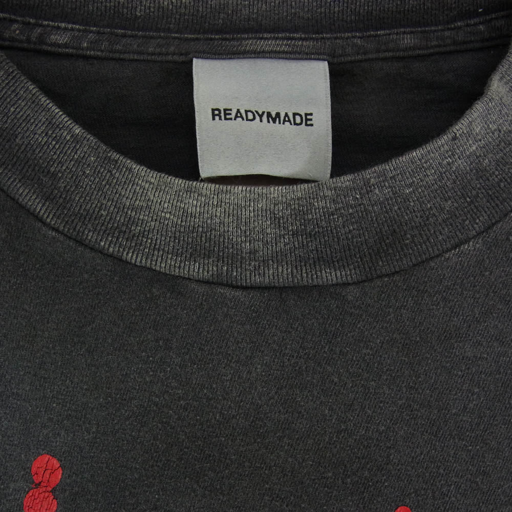 READY MADE レディメイド 24SS RE-CO-BK-00-00-279 SMILE TEE スマイルプリント Tシャツ 半袖カットソー グレー系 XL【中古】
