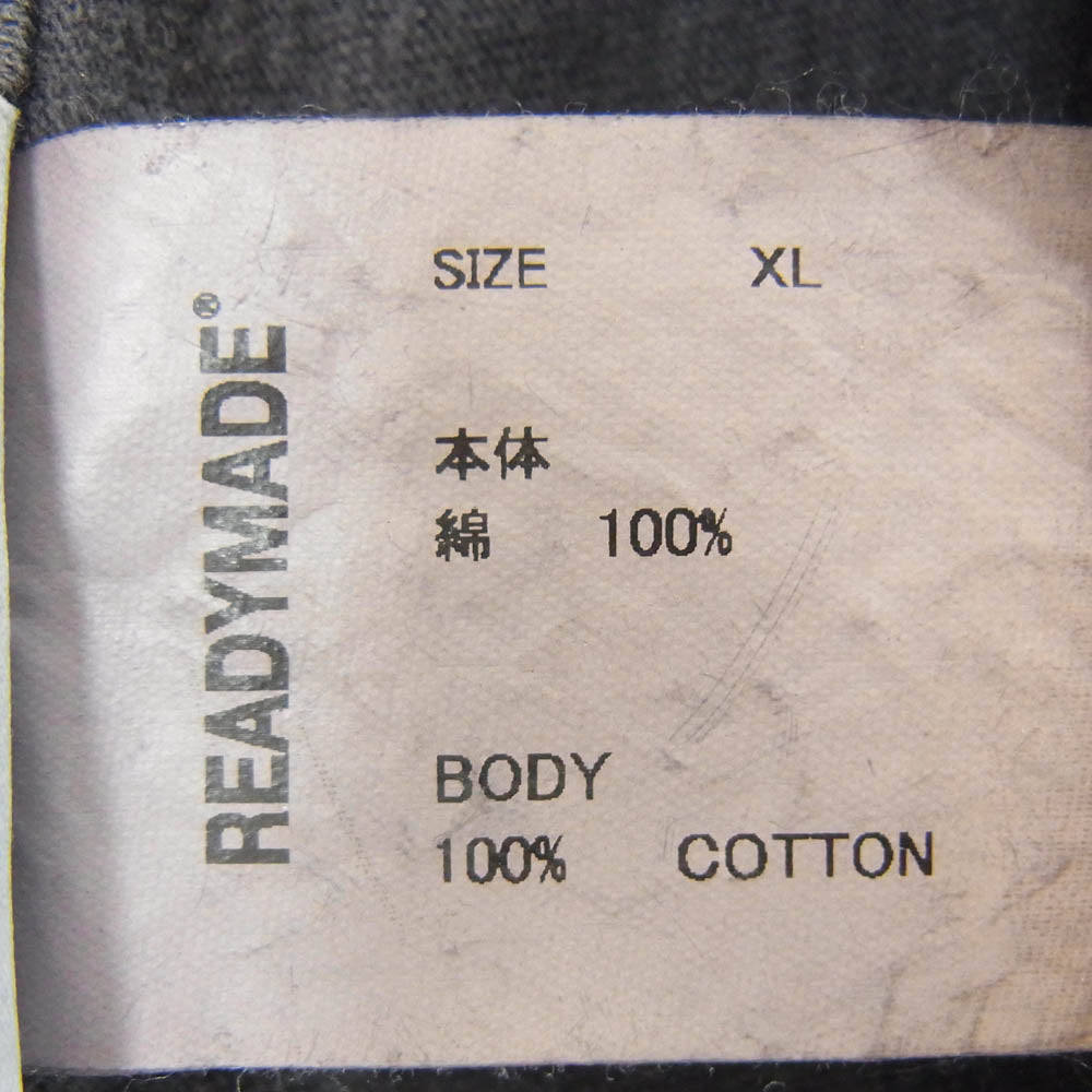 READY MADE レディメイド 24SS RE-CO-BK-00-00-279 SMILE TEE スマイルプリント Tシャツ 半袖カットソー グレー系 XL【中古】