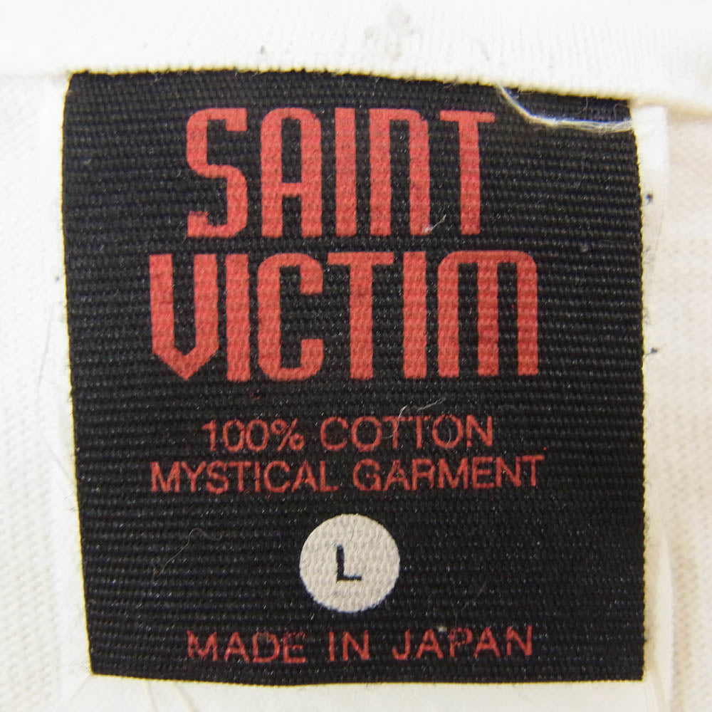 SAINT MICHAEL セントマイケル 24SS SM-YS8-0000-C22 × FREEDOM フリーダム FD SS TEE ASTRO 大友克洋 ヴィンテージ加工 グラフィックプリント Tシャツ 半袖カットソー ホワイト系 L【中古】