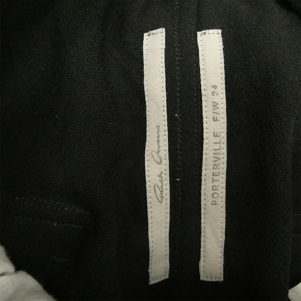 Rick Owens リックオウエンス 24AW RU02D6366-WA WIDE BELA PANTS ヴァージンウール ワイドベラ パンツ ブラック系 48【中古】