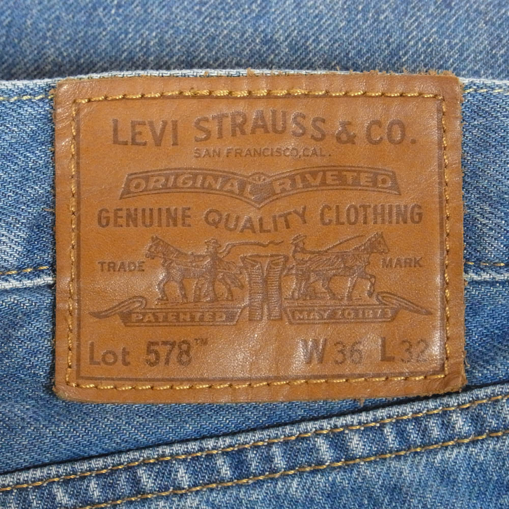 Levi's リーバイス 003ZT-0000 578 JAPAN LIMITED 日本限定 BAGGY JEANS バギー ジーンズ デニム パンツ ブルー インディゴブルー系 W36【中古】