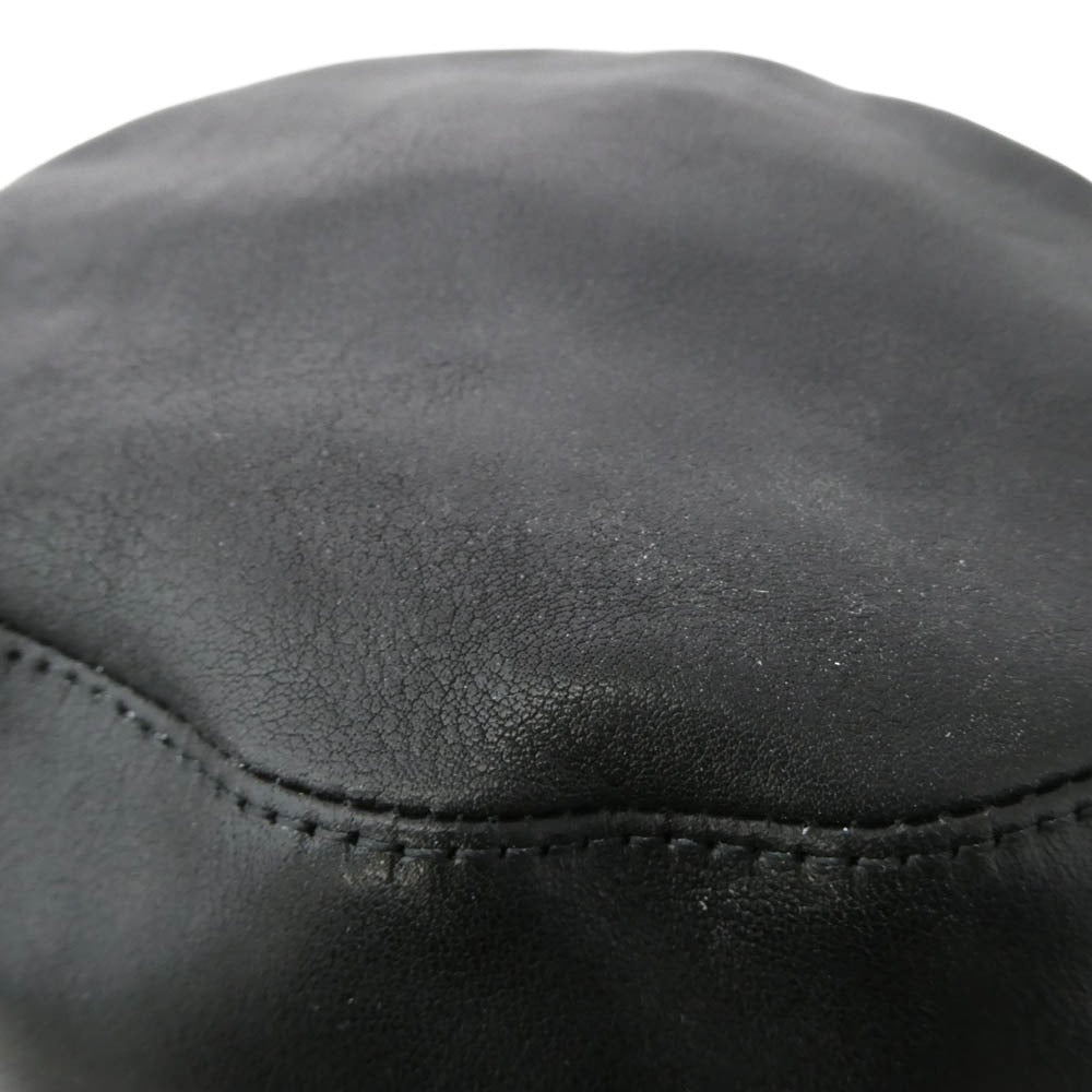 ブルーネルハットメイカース カウハイド レザー バケットハット 帽子 ブラック系 42【中古】