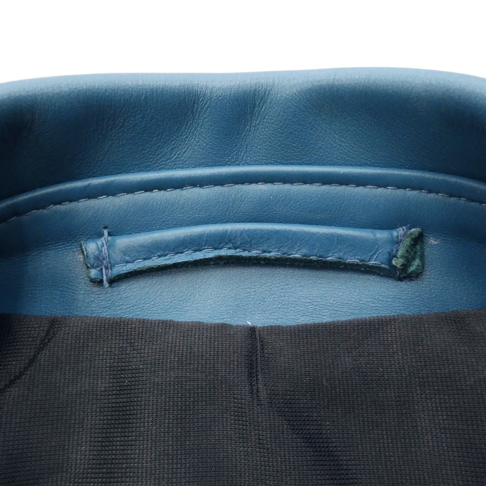 Lewis Leathers ルイスレザー CYCLONE サイクロン ヴィンテージターコイズ スクエアパッチ レザー ライダース ジャケット ブルー系 42【中古】