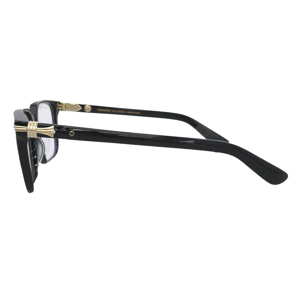 CHROME HEARTS クロムハーツ（原本無） 純正アイウェアクロス付属 THIRST TRAP BK/GP サーストトラップ ゴールドプレーティング アイウェア 眼鏡 ブラック系 55□19-146【中古】