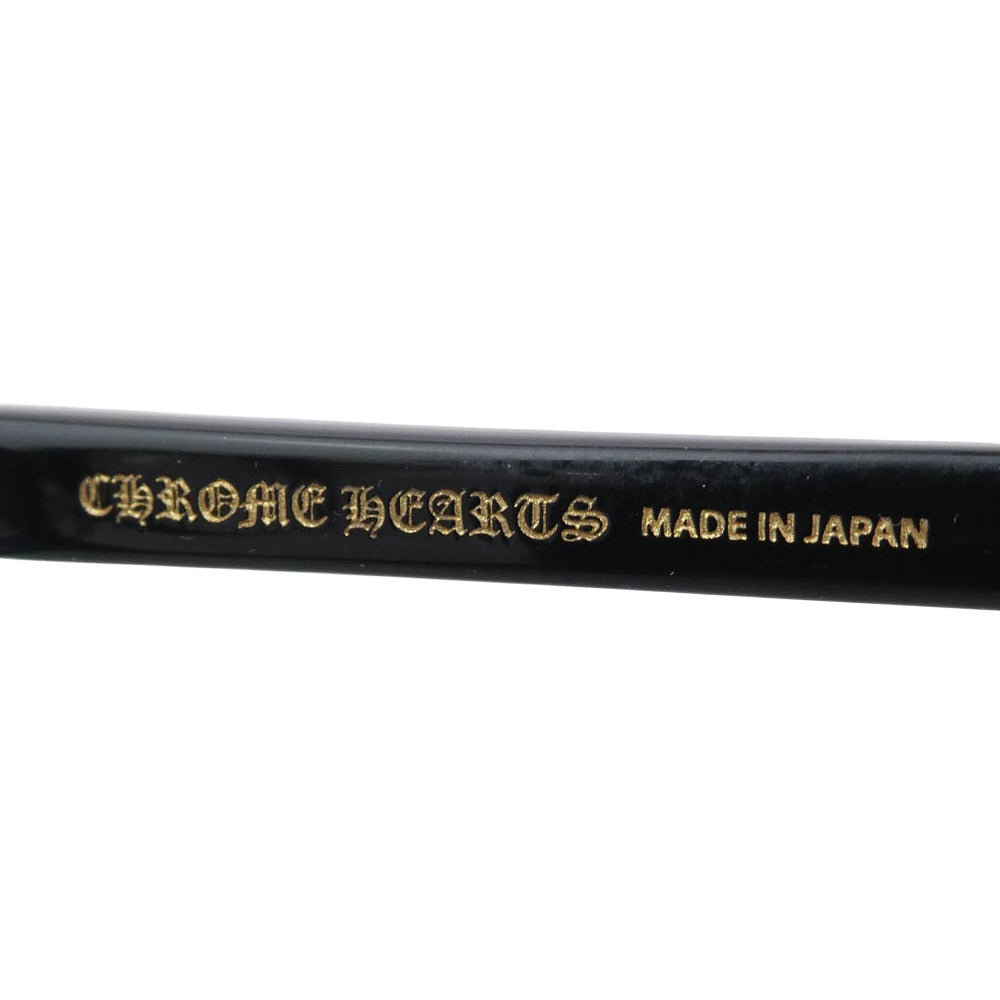 CHROME HEARTS クロムハーツ（原本無） 純正アイウェアクロス付属 THIRST TRAP BK/GP サーストトラップ ゴールドプレーティング アイウェア 眼鏡 ブラック系 55□19-146【中古】