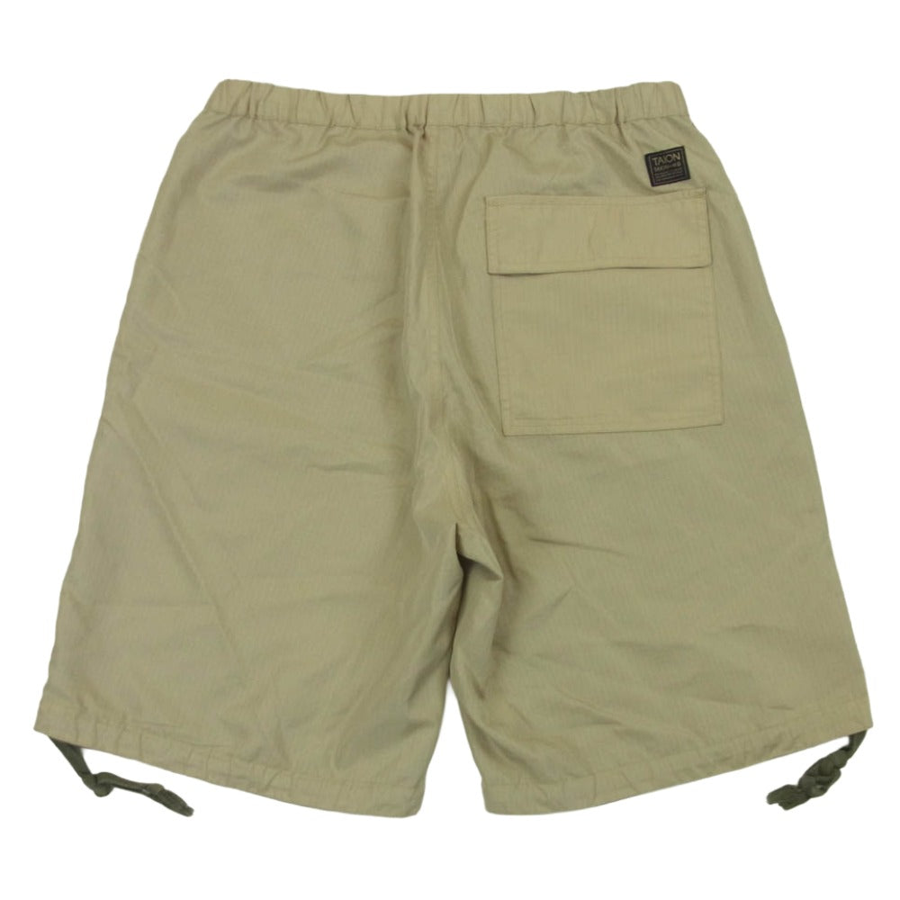 タイオン R031SWNDML-1 MILITARY LINE ノンダウン リバーシブル ショート パンツ ショーツ ベージュ系 グリーン系 M【中古】